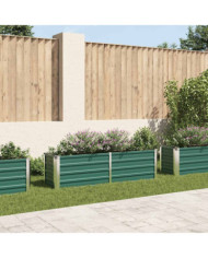 Lit surélevé de jardin Acier galvanisé 160x40x45 cm Vert | Mobilier & Déco