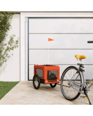 Remorque de vélo pour animaux de compagnie orange et noir | Mobilier & Déco