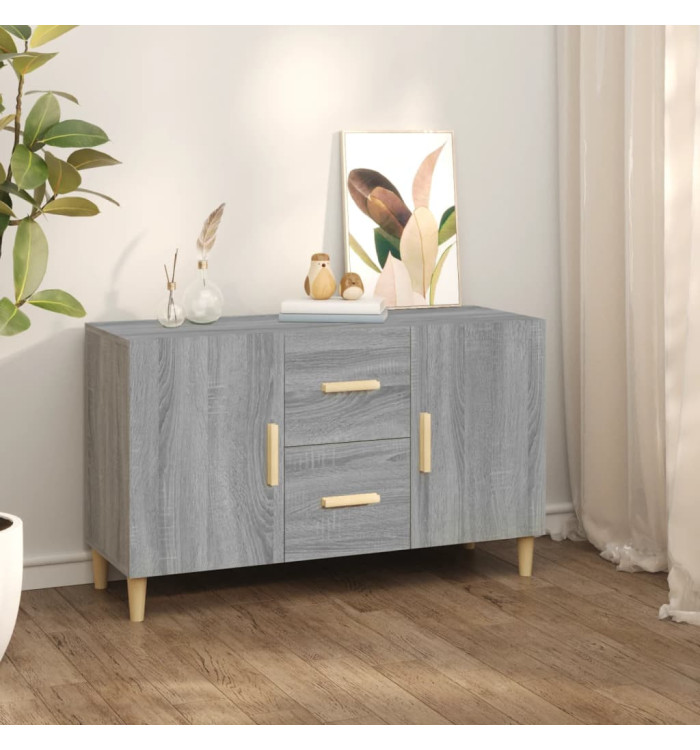 Buffet sonoma gris 100x36x60 cm bois d'ingénierie | Mobilier & Déco