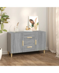 Buffet sonoma gris 100x36x60 cm bois d'ingénierie | Mobilier & Déco
