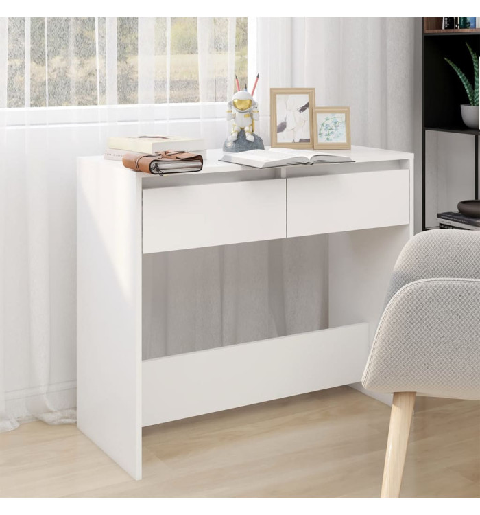 Table console Blanc 89x41x76,5 cm Acier | Mobilier & Déco