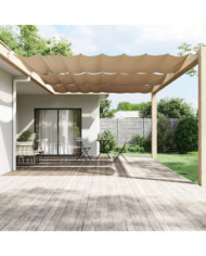 Auvent vertical Taupe 200x420 cm Tissu oxford | Mobilier & Déco