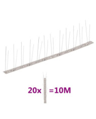 Ensemble de 20 pointes à 2 rangées contre oiseaux Inox 10 m | Mobilier & Déco