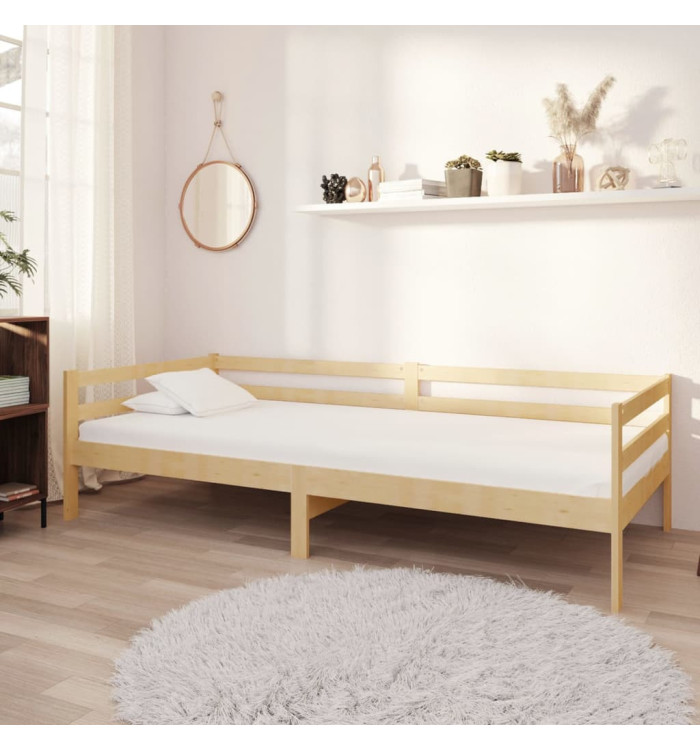 Lit de repos avec matelas 90x200 cm Bois de pin massif | Mobilier & Déco