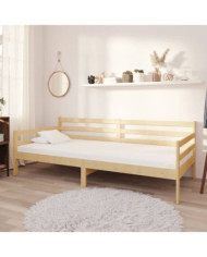 Lit de repos avec matelas 90x200 cm Bois de pin massif | Mobilier & Déco