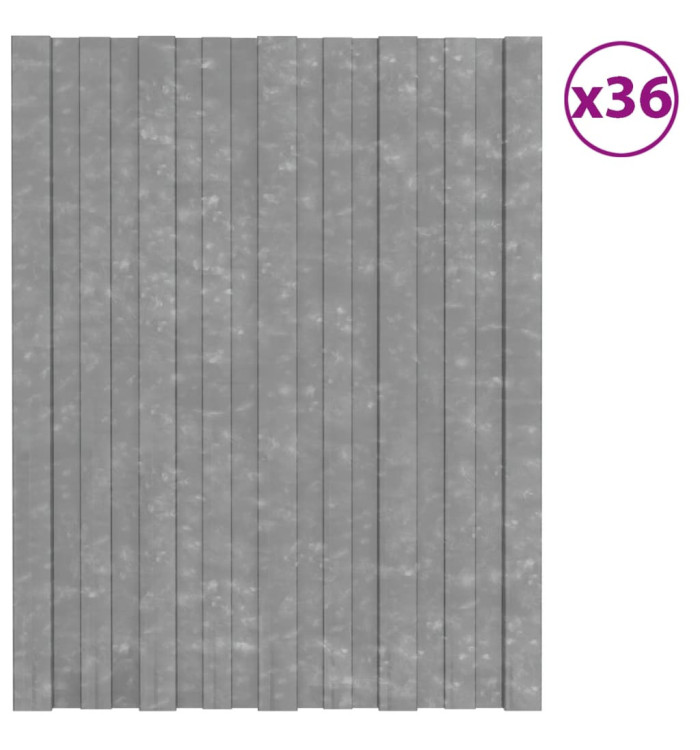 Panneaux de toiture 36 pcs Acier galvanisé Argenté 60x45 cm | Mobilier & Déco