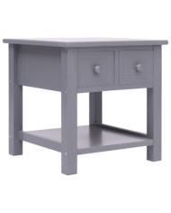 Table d'appoint Gris 40x40x40 cm Bois de Paulownia | Mobilier & Déco