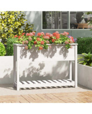 Jardinière et étagère Blanc 111,5x34,5x81 cm Bois massif de pin | Mobilier & Déco