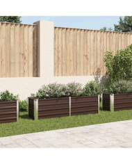 Lit surélevé de jardin Marron 160x40x45 cm Acier galvanisé | Mobilier & Déco