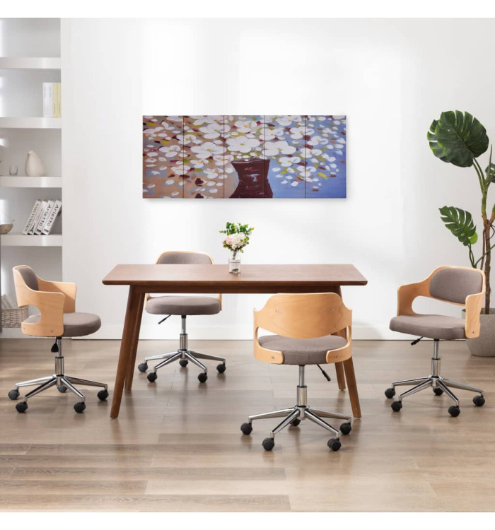 Jeu de tableau sur toile Fleurs en vase Multicolore 150x60 cm | Mobilier & Déco