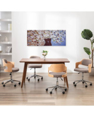 Jeu de tableau sur toile Fleurs en vase Multicolore 150x60 cm | Mobilier & Déco