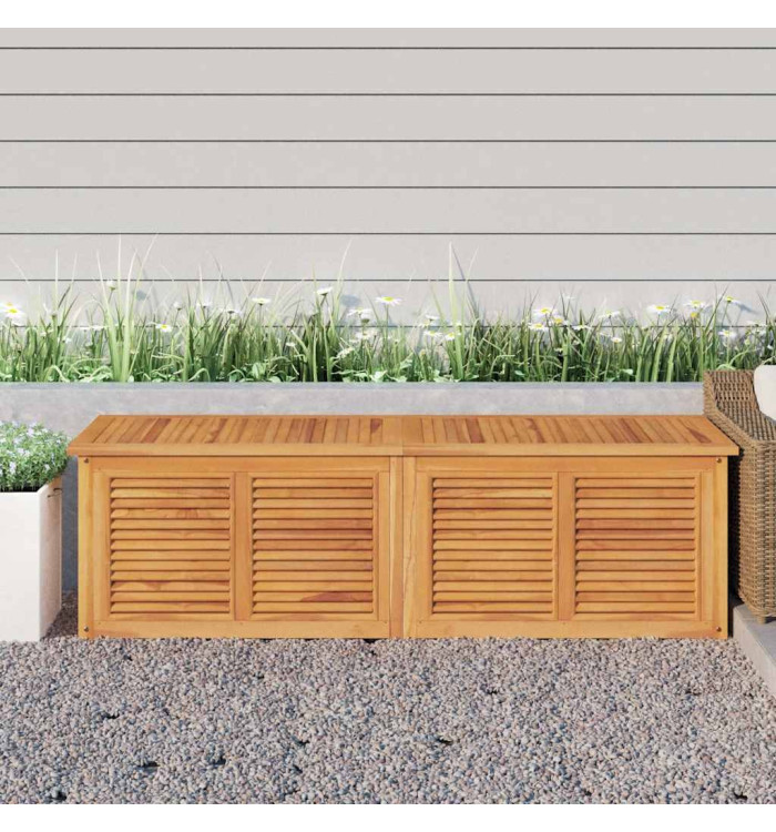 Boîte de rangement jardin et sac 175x50x55 cm bois massif teck | Mobilier & Déco