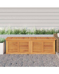 Boîte de rangement jardin et sac 175x50x55 cm bois massif teck | Mobilier & Déco