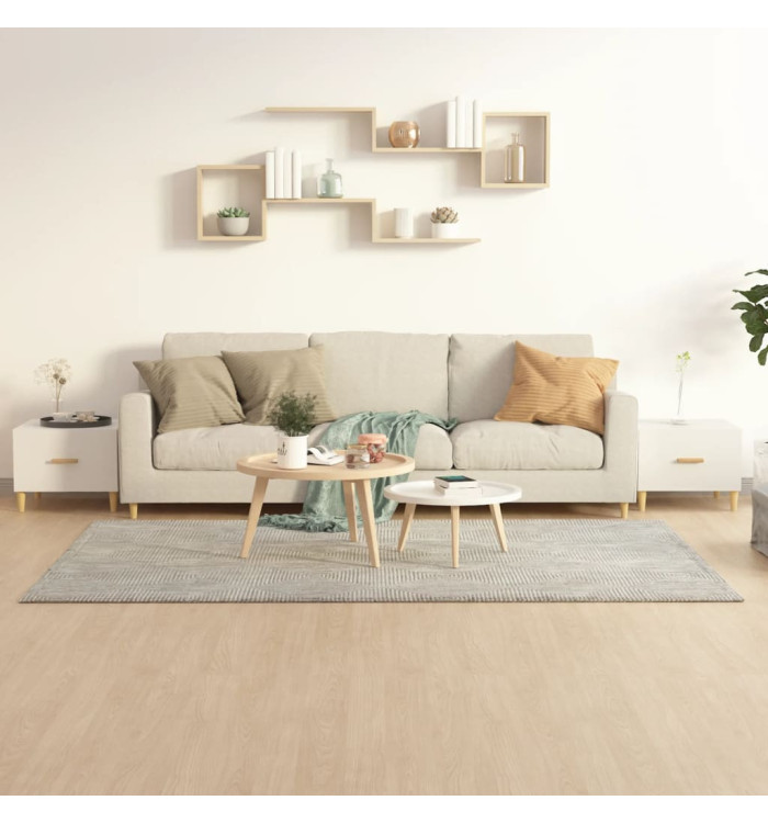 Tables basses 2 pcs blanc brillant 50x50x40cm bois d'ingénierie | Mobilier & Déco