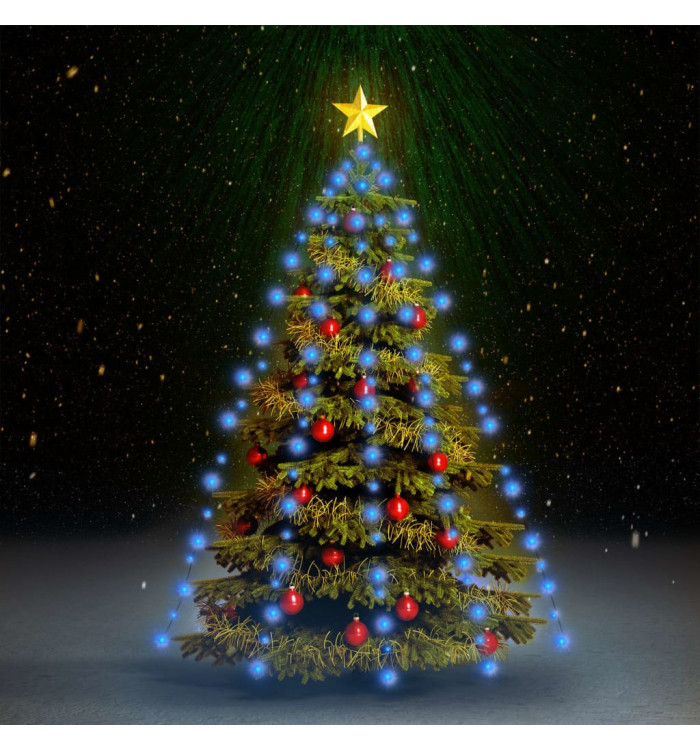 Guirlande lumineuse d'arbre de Noël 180 LED Bleu 180 cm | Mobilier & Déco