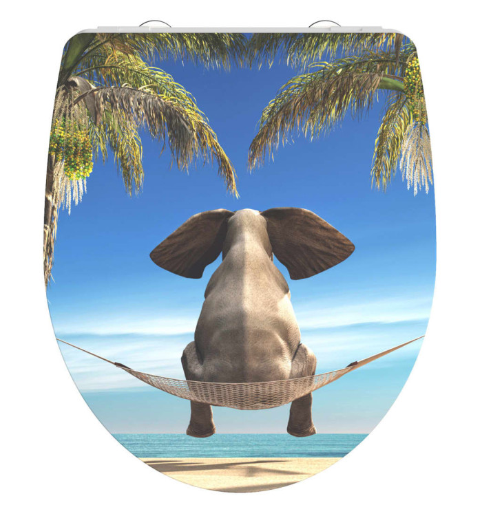 SCHÜTTE Siège de toilette avec fermeture en douceur HAPPY ELEPHANT | Mobilier & Déco