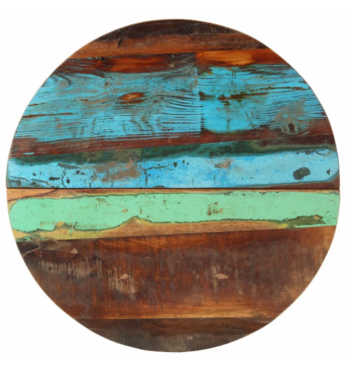 Dessus de table rond 60 cm 25-27 mm Bois de récupération solide | Mobilier & Déco