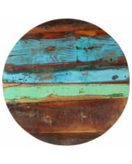 Dessus de table rond 60 cm 25-27 mm Bois de récupération solide | Mobilier & Déco