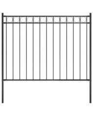 Clôture de jardin Acier 1,7x1 m Noir | Mobilier & Déco