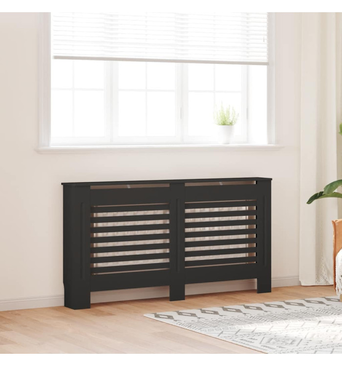 Cache-radiateur noir 152x19x81,5 cm MDF | Mobilier & Déco