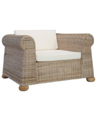Fauteuil avec coussins Rotin naturel | Mobilier & Déco