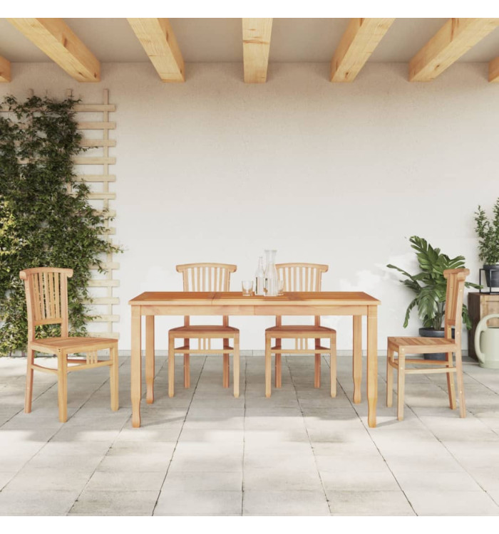Ensemble à manger de jardin 5 pcs Bois de teck massif | Mobilier & Déco