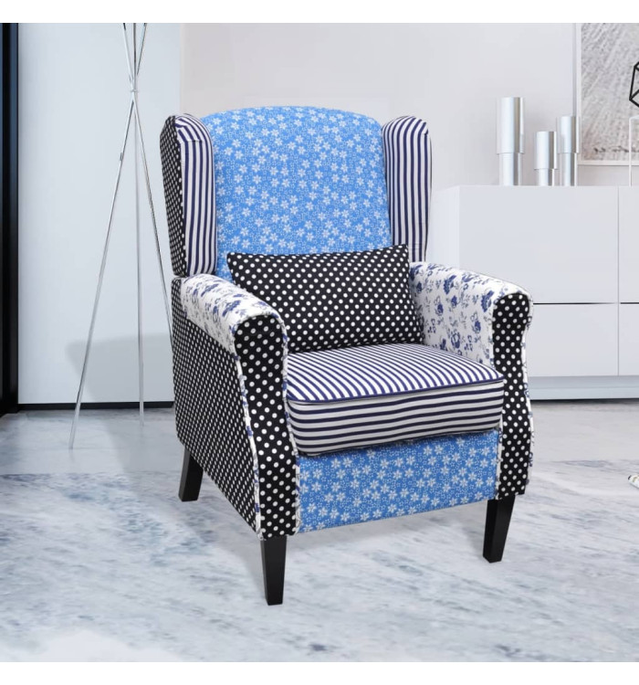 Fauteuil avec design de patchwork Tissu | Mobilier & Déco