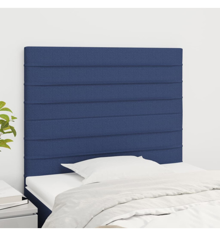 Têtes de lit 2 pcs Bleu 100x5x78/88 cm Tissu | Mobilier & Déco