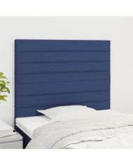 Têtes de lit 2 pcs Bleu 100x5x78/88 cm Tissu | Mobilier & Déco