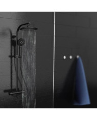 SCHÜTTE Ensemble de douche MADURA FRESH Noir mat | Mobilier & Déco