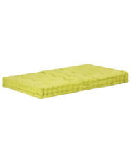 Coussin de plancher de palette Coton 120x80x10 cm Vert | Mobilier & Déco