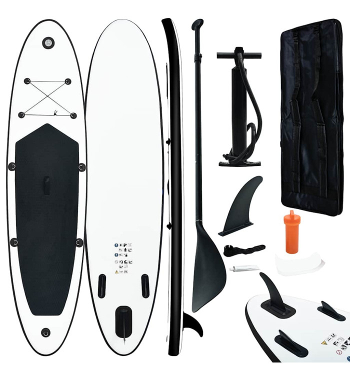Ensemble de planches SUP gonflables Noir et blanc | Mobilier & Déco