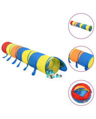 Tunnel de jeu pour enfants avec 250 balles Multicolore 245 cm | Mobilier & Déco