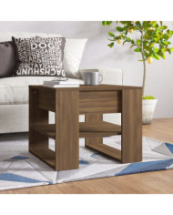 Table basse Chêne marron 55,5x55x45 cm Bois d'ingénierie | Mobilier & Déco