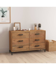 Buffet Marron 110x35x70 cm Bois de pin massif | Mobilier & Déco