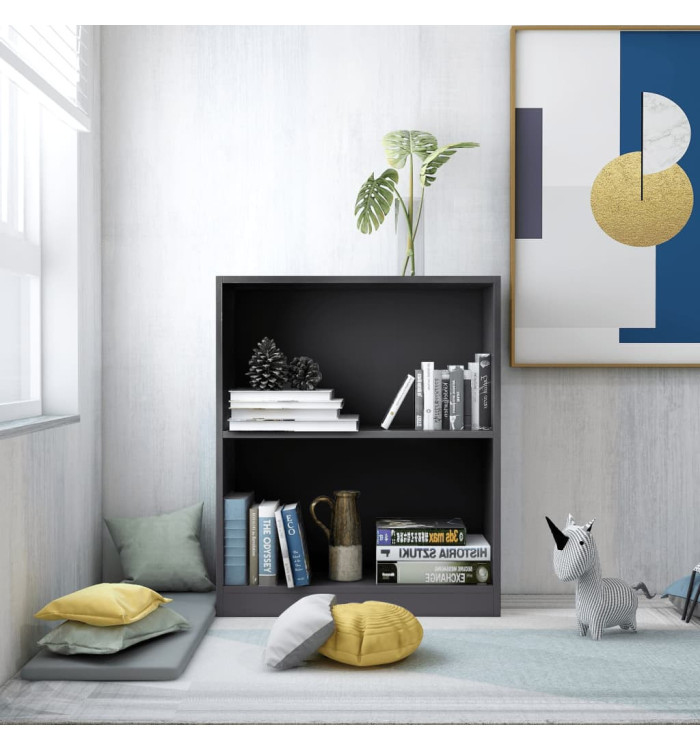 Bibliothèque Gris 60x24x76 cm Bois d'ingénierie | Mobilier & Déco