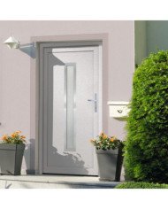 Porte d'entrée Blanc 108x208 cm PVC | Mobilier & Déco