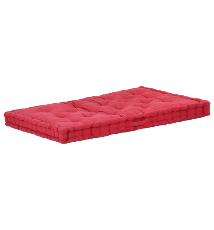 Coussin de plancher de palette Coton 120x80x10 cm Bordeaux | Mobilier & Déco
