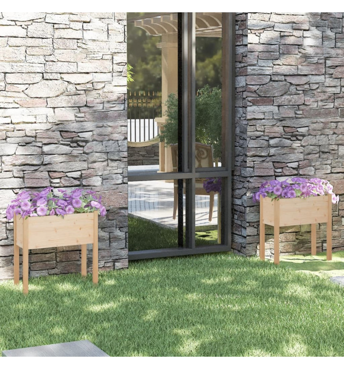 Jardinières 2 pcs 70x31x70 cm bois de pin massif | Mobilier & Déco