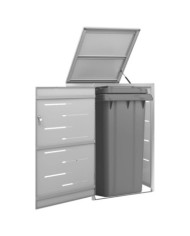 Abri pour poubelle 69x77,5x112,5 cm Inox | Mobilier & Déco