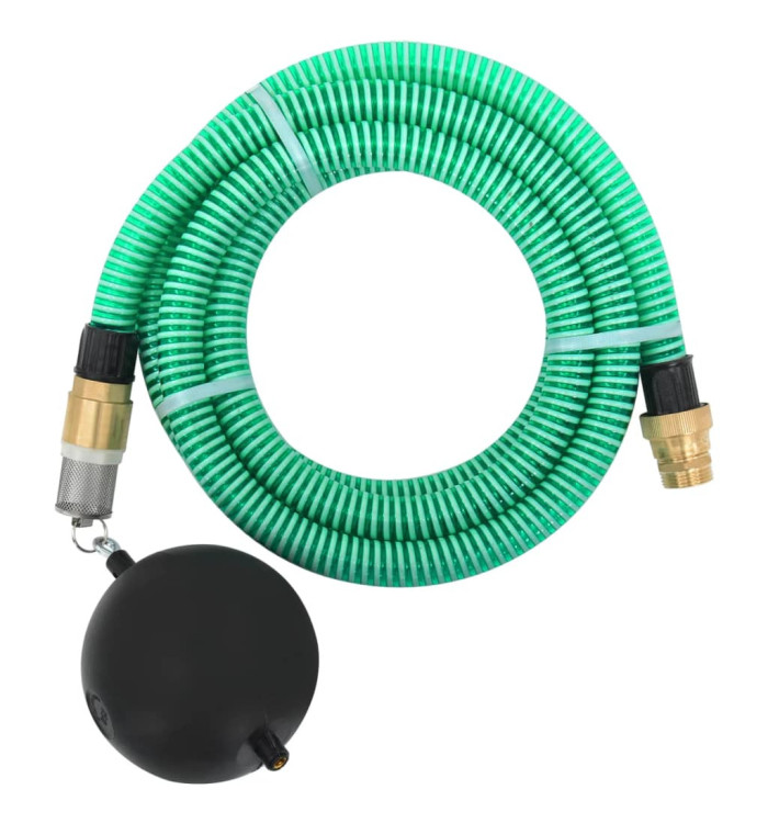 Tuyau d'aspiration avec raccords en laiton vert 1,1" 25 m PVC | Mobilier & Déco