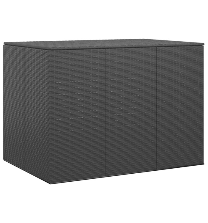 Boîte à coussins de jardin Résine tressée 145x100x103 cm Noir | Mobilier & Déco