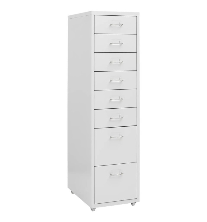 Classeur mobile Gris 28x41x109 cm Métal | Mobilier & Déco
