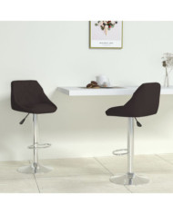 Tabourets de bar lot de 2 noir similicuir | Mobilier & Déco