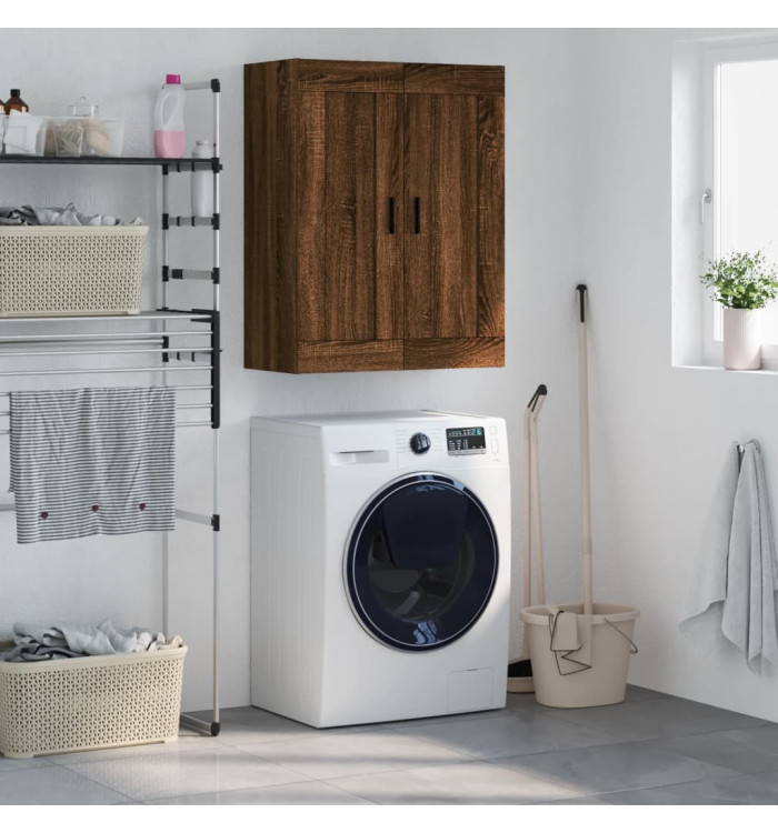 Armoire murale chêne marron 69,5x34x90 cm bois d'ingénierie | Mobilier & Déco