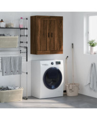 Armoire murale chêne marron 69,5x34x90 cm bois d'ingénierie | Mobilier & Déco