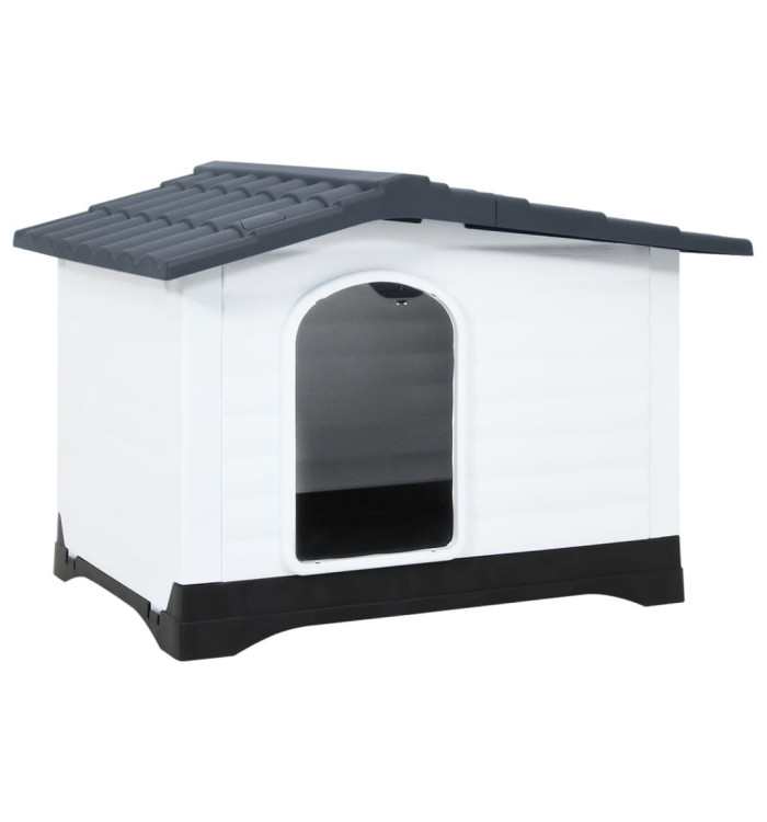 Niche pour chien Gris 90,5x68x66 cm Polypropylène | Mobilier & Déco
