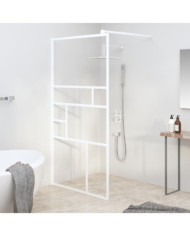 Paroi de douche 100x195 cm ESG Verre Blanc | Mobilier & Déco