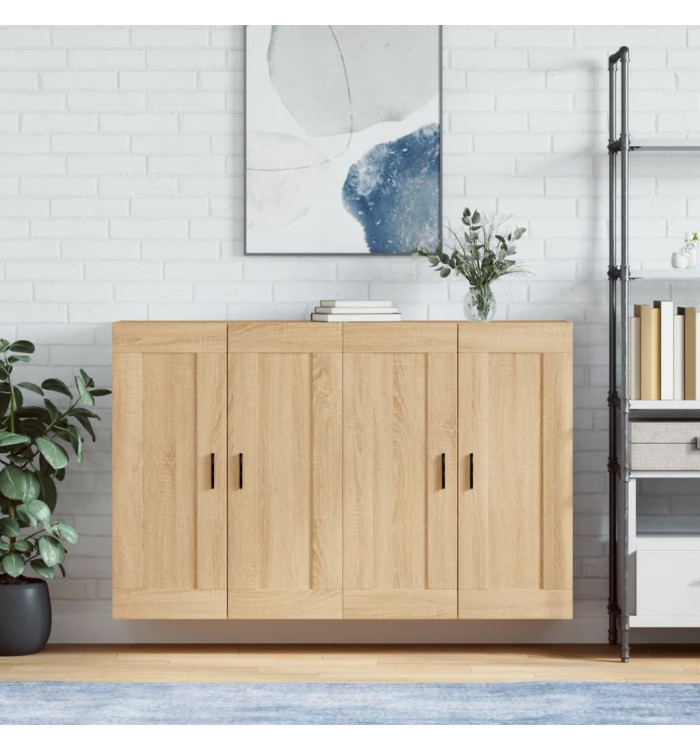 Armoires murales 2 pcs chêne sonoma bois d'ingénierie | Mobilier & Déco
