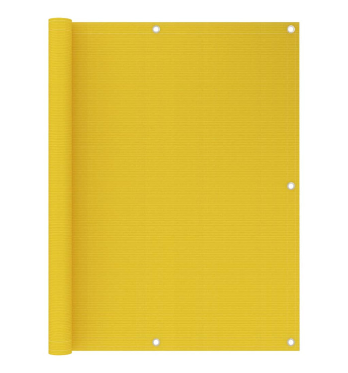 Écran de balcon Jaune 120x500 cm PEHD | Mobilier & Déco
